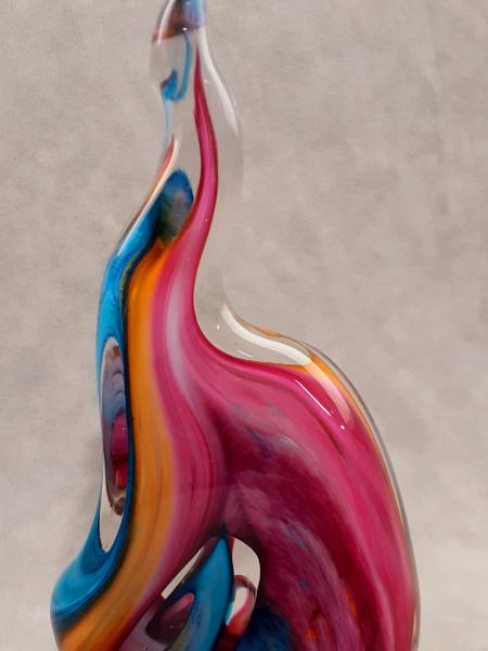 #11242512 Solid Sculpture 9''HX4.25''WX2.25D Rainbow design $150.00