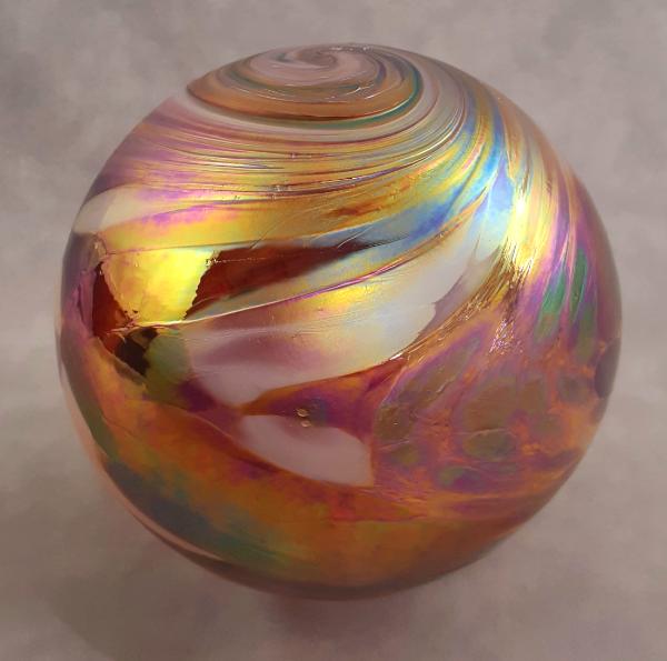 #07302508 Med Float 6'' Iridised Persian Design $65.00