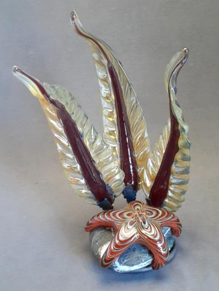 #17 #08102303 Starfish & Sea grass Sculpture 13''HX8.5''WX8.5''D $400.00