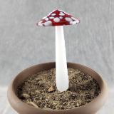 #04152406 mushroom with glass stake 7''Hx4''W $70