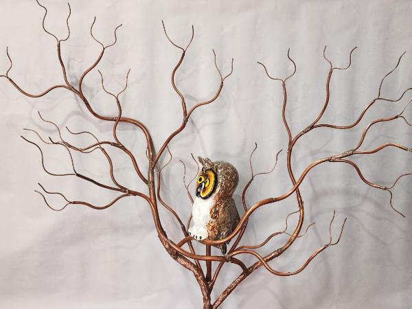 #05262308 Owl on Madrone garden or wall mount 32''HX43''WX14''D $1500.00 