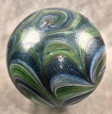 #09012603 Glass Float Starry Night Design 6.5''  $80.00