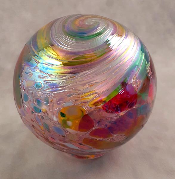 #08042514 Med Float Iridised Confetti Design 5.25'' $60.00