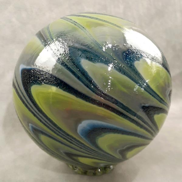 #02012608 Glass Float SeaHawks colors 6.5'' $80.00