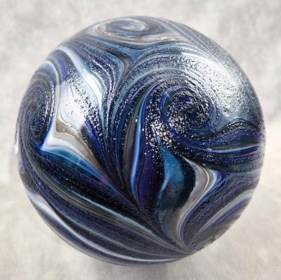#09012607 Glass Float Starry Night Design 6.25''  $80.00