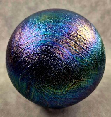 #09012601 Glass Float Starry Night Design 6.25'' Iridized $80.00
