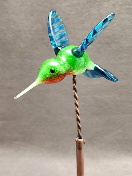 #03112410 hummingbird on yard stake 8.5''Hx3''Wx6''L $145