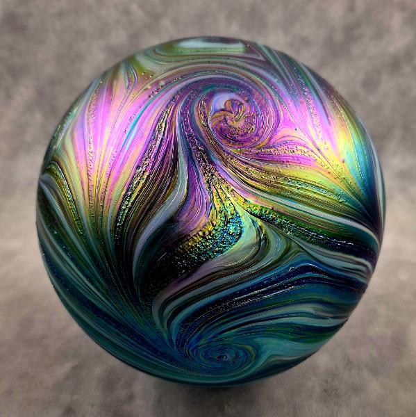 #10192602 Starry Night Design 6.5'' iridized $80.00