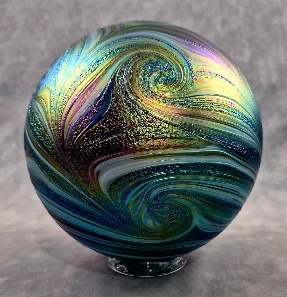 #10192602 Starry Night Design 6.5'' iridized $80.00